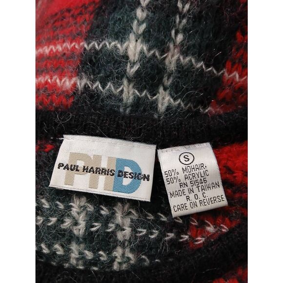 Vintage Paul Harris womens small sweater mohair red Christmas dolman sleeve - Picture 5 of 6